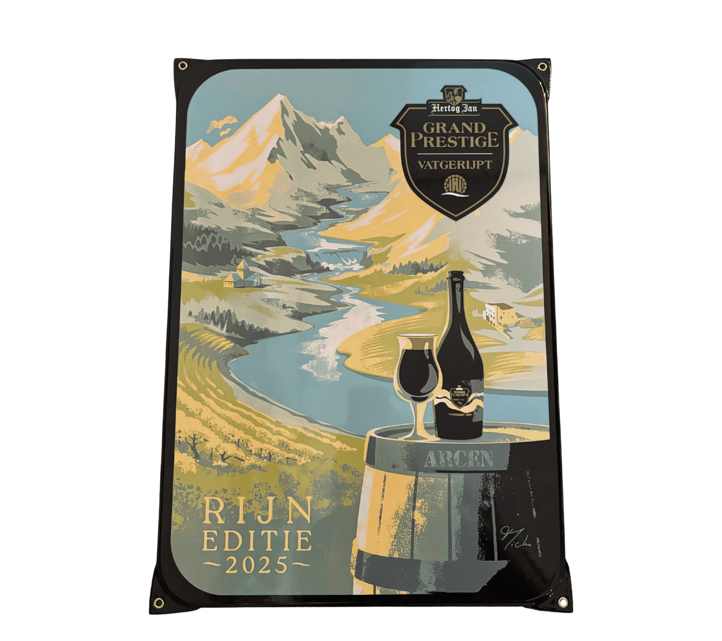 Vatgerijpt 2025: De Rijn - editie emaille kunstwerk - Hertog Jan Online Brouwerijwinkel